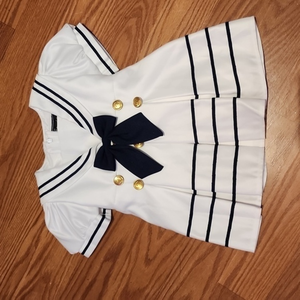 New sailor dress pageant,sports wear 6mo, fits like a 12mo - Picture 9 of 9